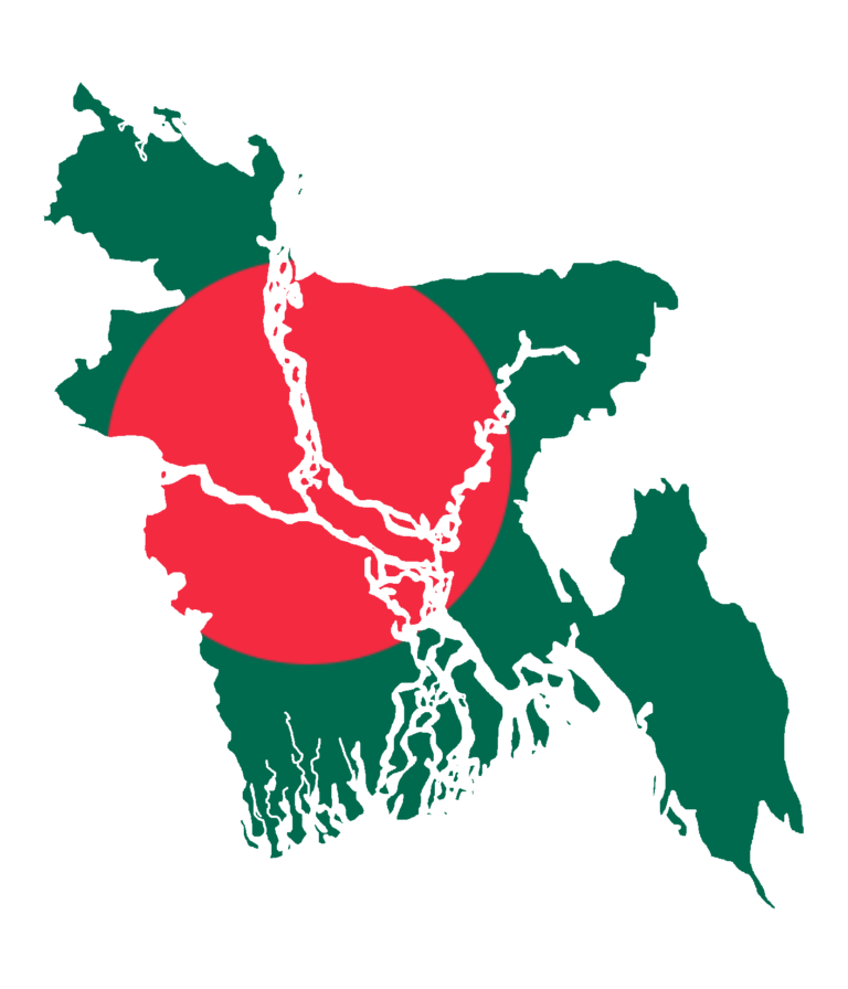 Bangladesh flag map