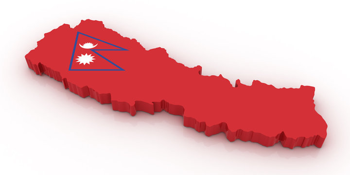 Nepal flag map